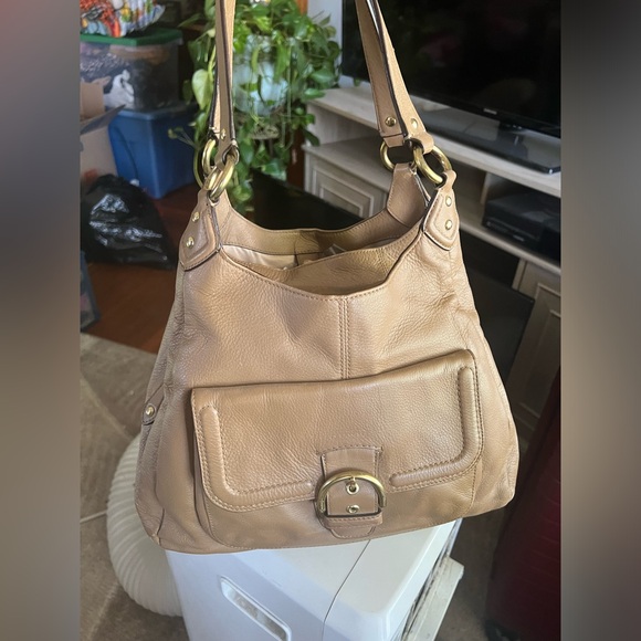 Coach Handbags - COACH Campbell F24686 beige with gold hardware